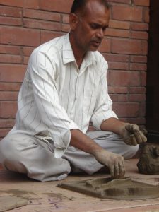 Demonstartion by a Molela Potter from Rajasthan