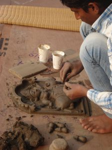 Demonstration by a Molela Potter from Rajasthan