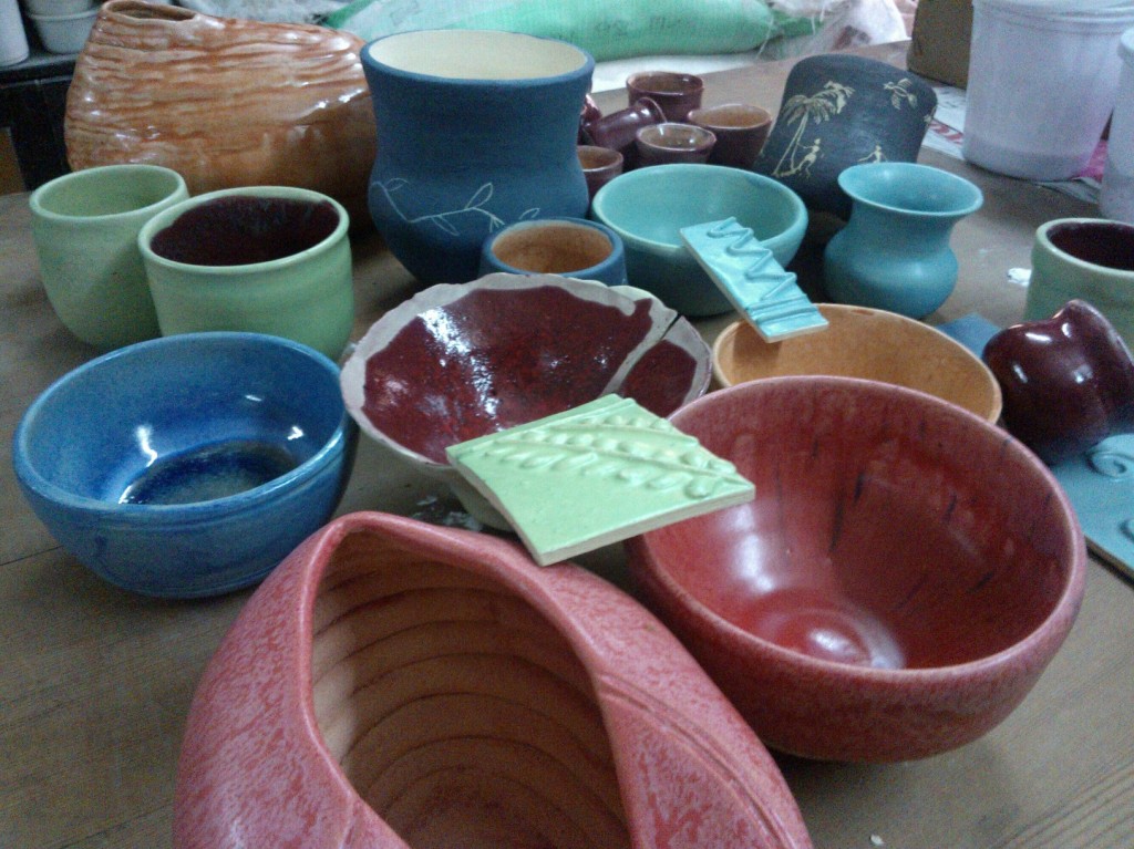 Work by Pottery Students at Rekha Goyal's Ceramic Studio