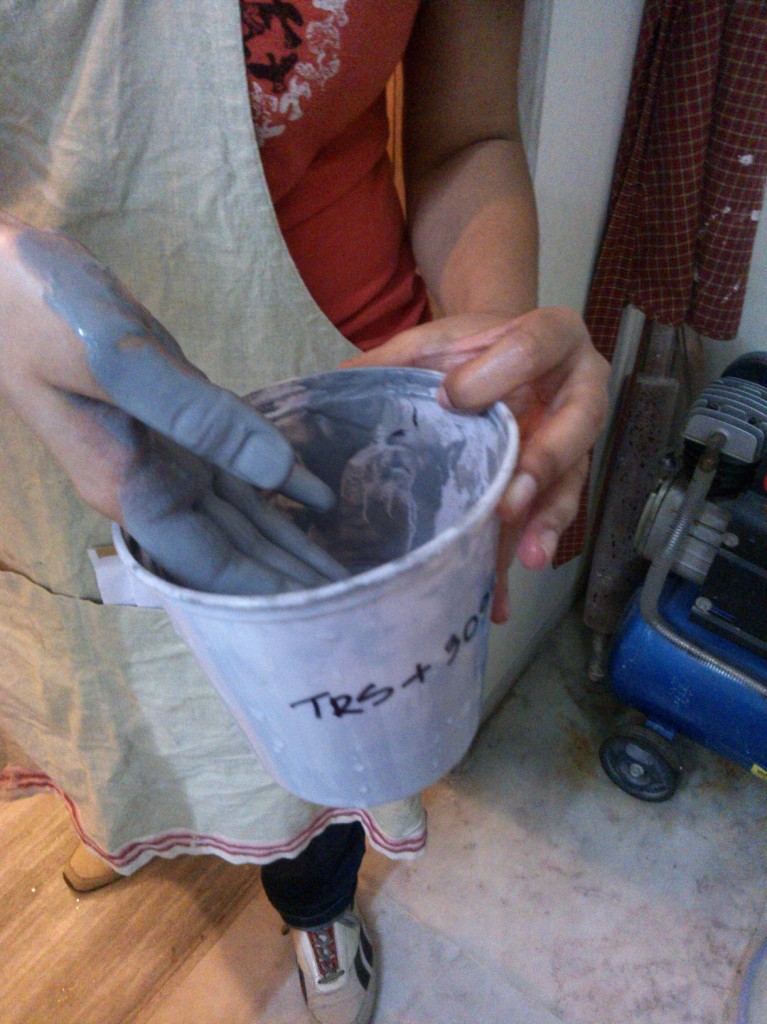 Preparation of the Stoneware Glaze by Students