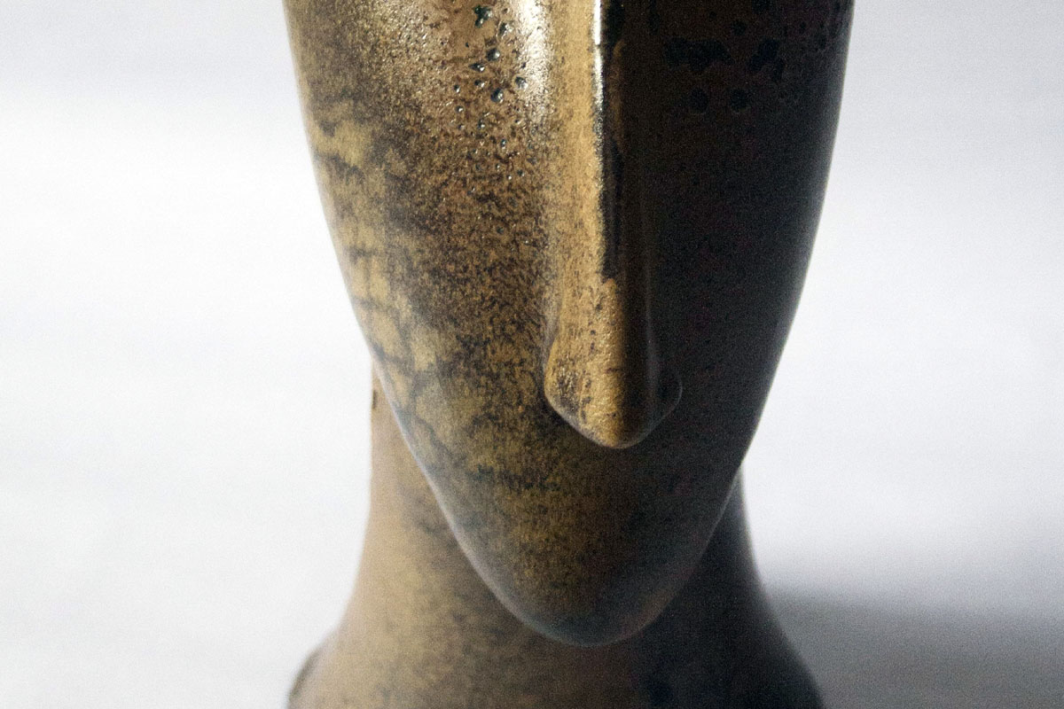 Ceramic bust - 'Time' by Rekha Goyal