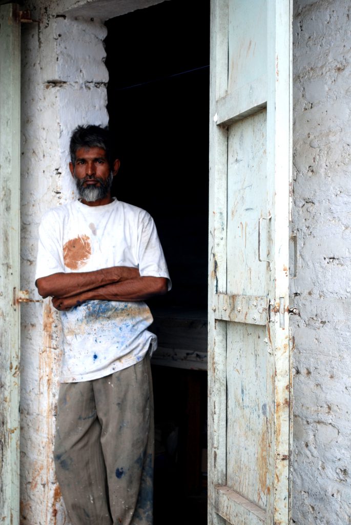 Ajrakh block printer, Kutch