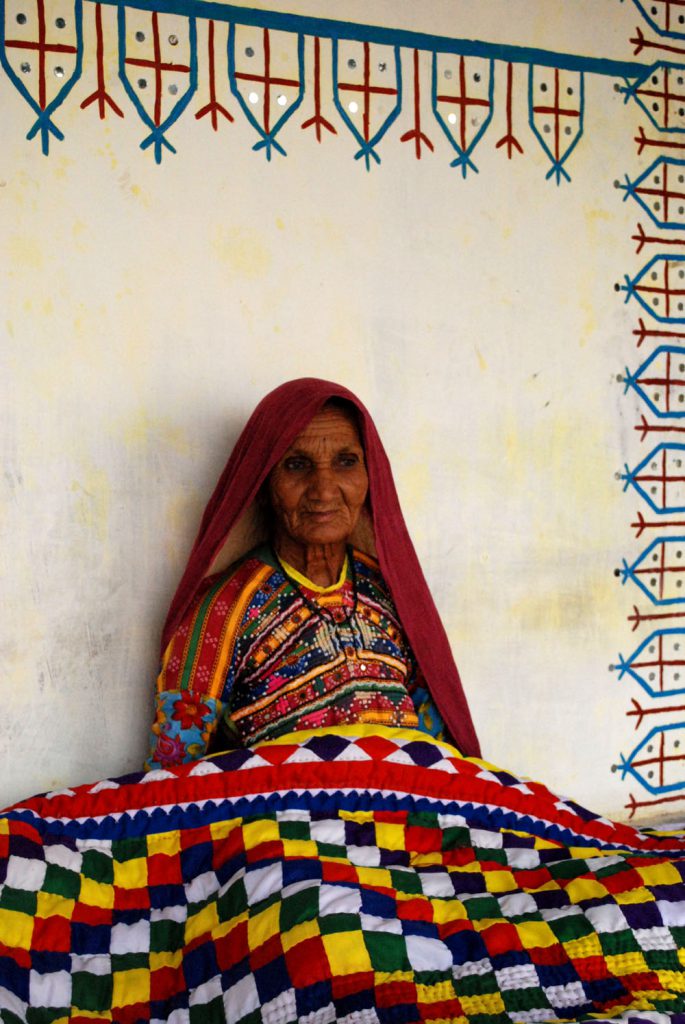 Patchwork embroiderer from Kutch