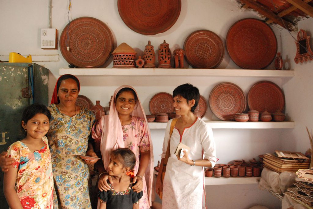Sharing a laugh with the potters of Kutch