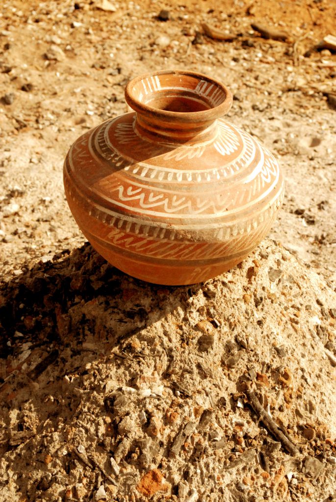 The ghada used after the cremation by the Koli community of Khavda, Kutch