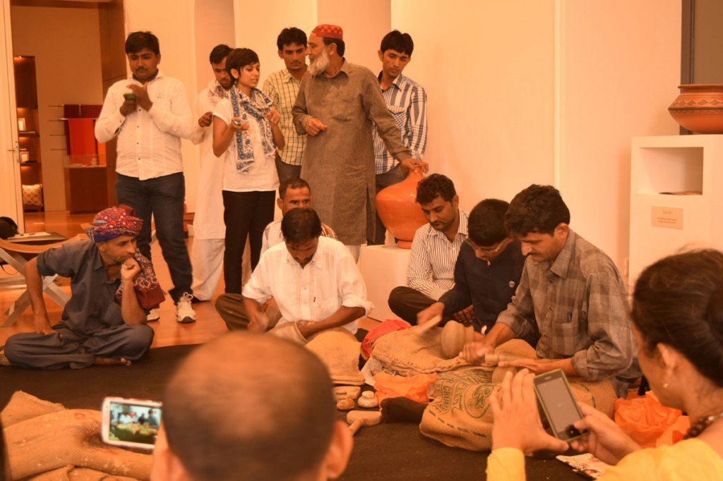 Ghadai demo by the Kutch potters at Hermes, Mumbai