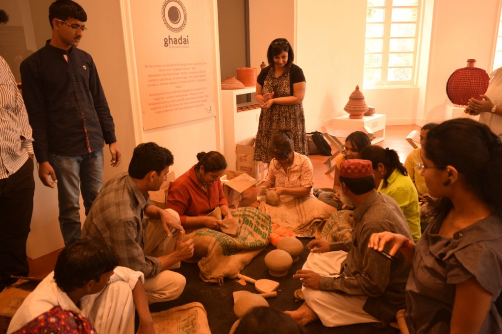Ghadai demo by the Kutch potters at Hermes, Mumbai