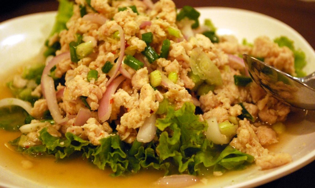 Thai food : Thai chicken salad called Lab