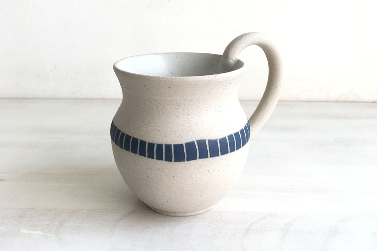 Handmade mugs in ceramic stoneware - "Equilibrium" by Mumbai-based studio potter Rekha Goyal